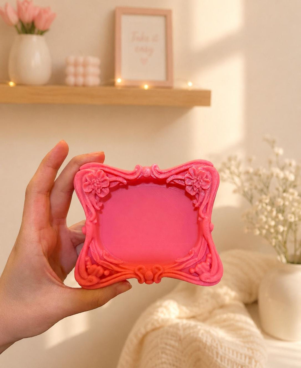 3D Printed Trinket Dish, Coquette Jewelry Tray, Cute Ring Holder