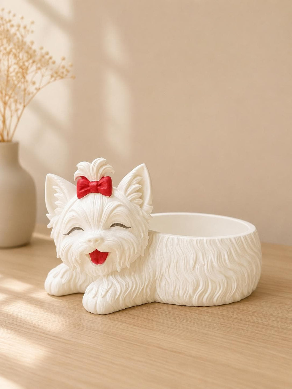 3D Printed Puppy Pot, Yorkshire Terrier Dog Planter, Kawaii Desk Decor, Small Succulent Planter, Dog Lover Gift