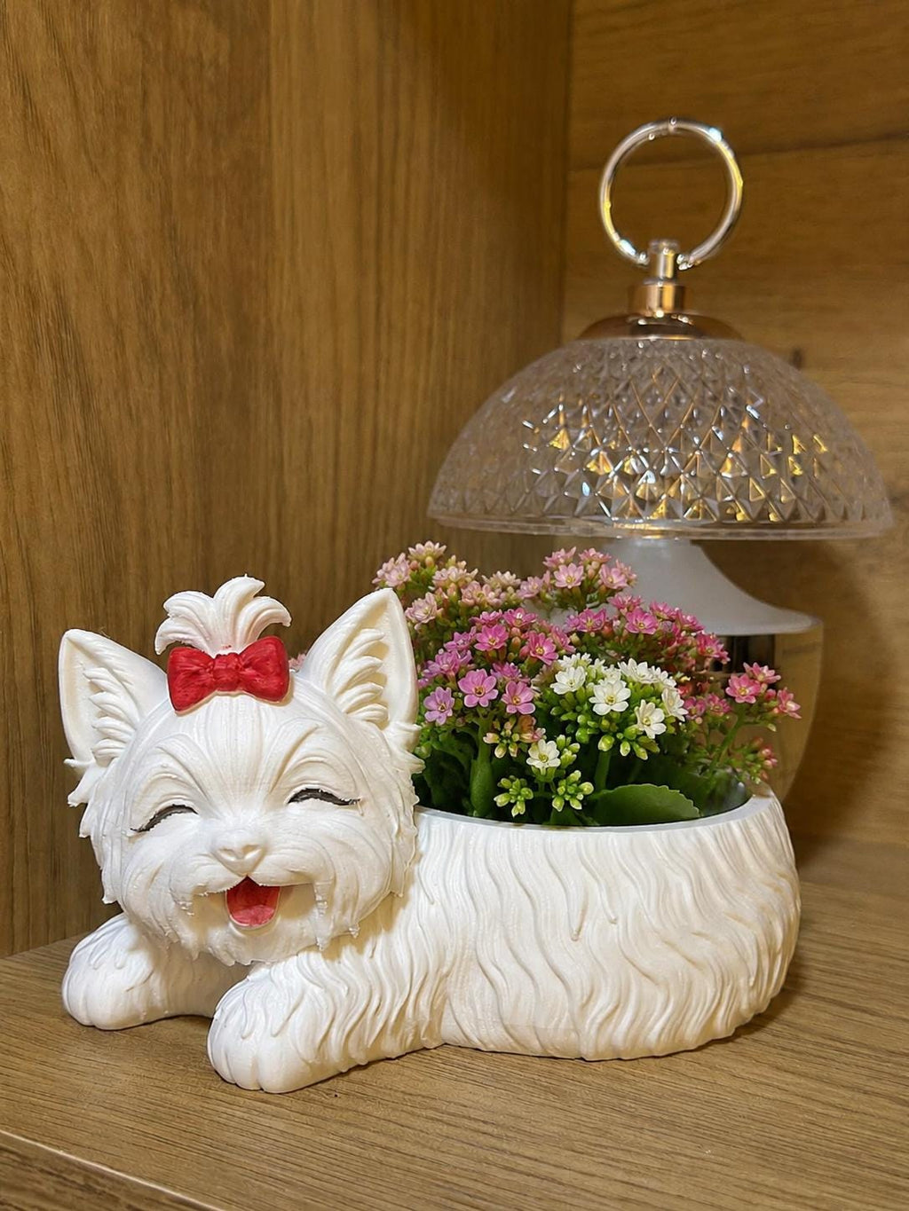 3D Printed Puppy Pot, Yorkshire Terrier Dog Planter, Kawaii Desk Decor, Small Succulent Planter, Dog Lover Gift