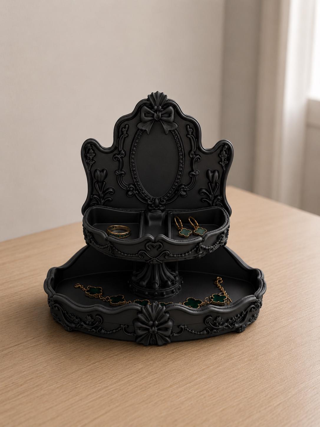 Baroque Jewelry Organizer Tray, 3D Printed Vanity Stand for Rings and Earrings