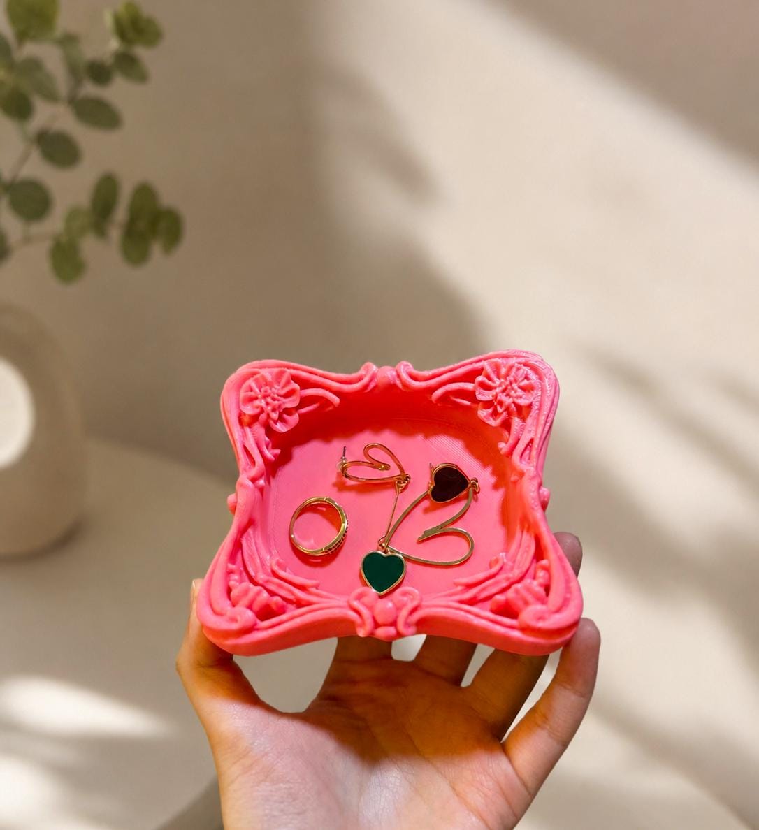 3D Printed Trinket Dish, Coquette Jewelry Tray, Cute Ring Holder