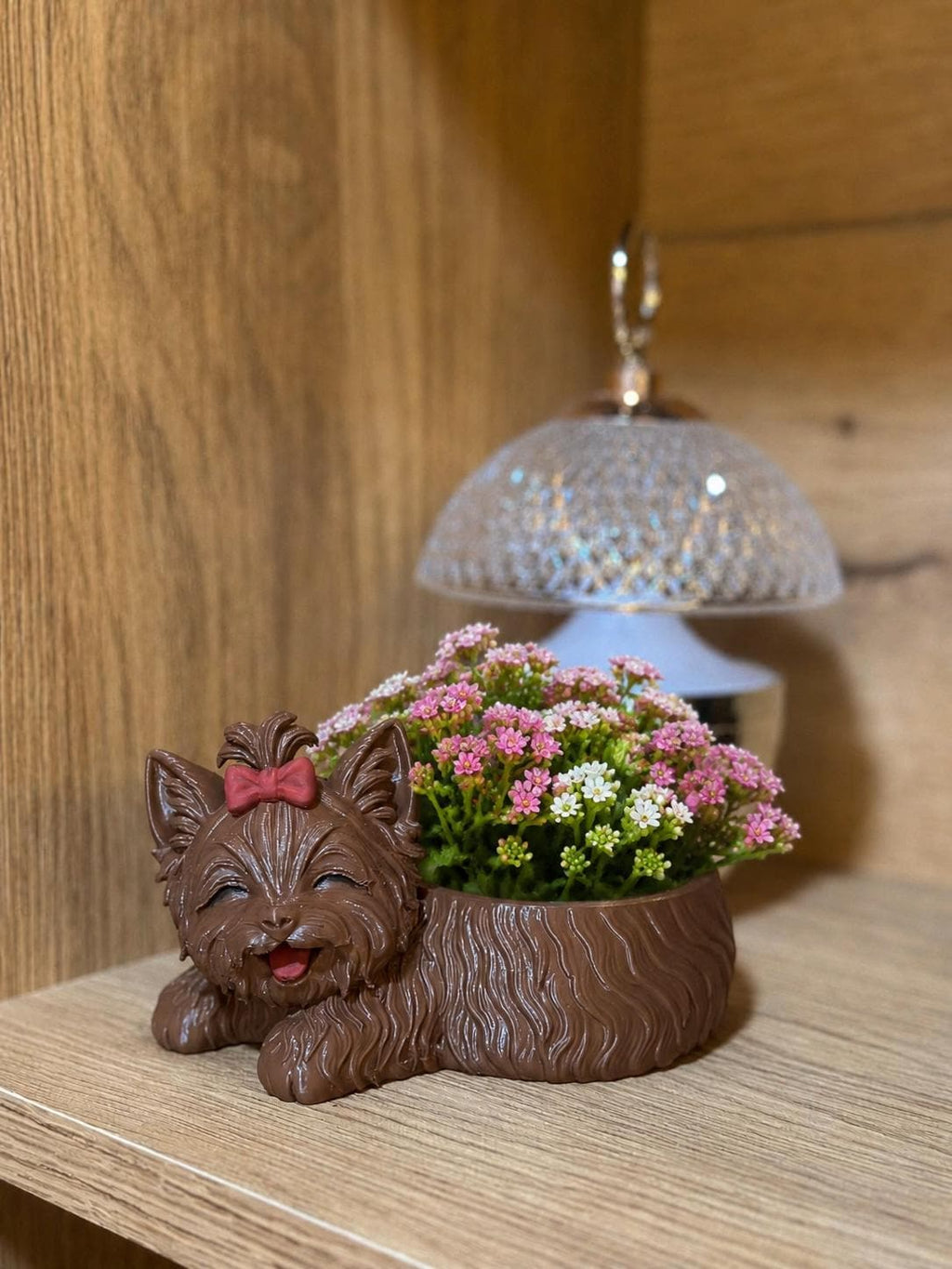 3D Printed Puppy Pot, Yorkshire Terrier Dog Planter, Kawaii Desk Decor, Small Succulent Planter, Dog Lover Gift