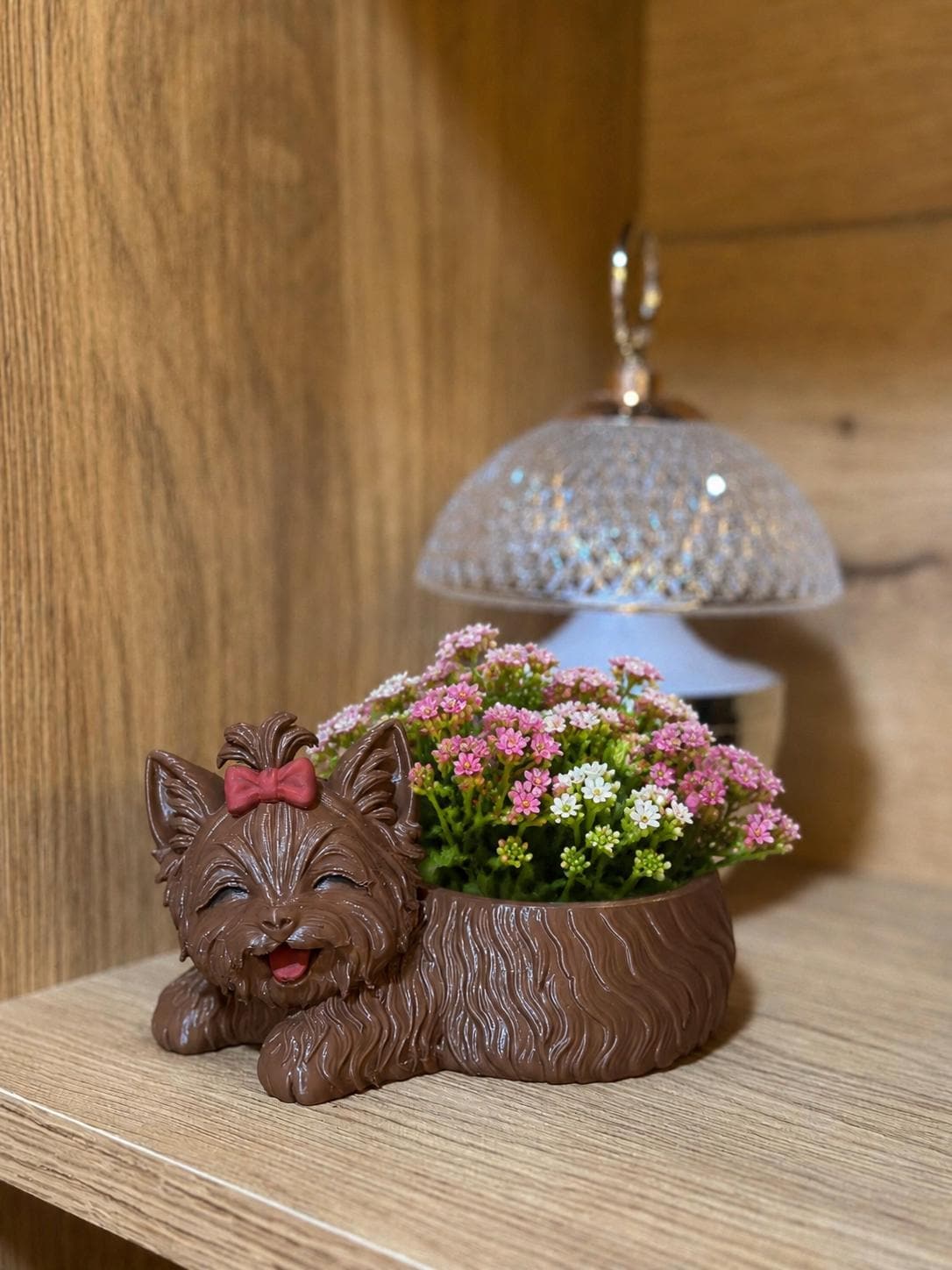 3D Printed Puppy Pot, Yorkshire Terrier Dog Planter, Kawaii Desk Decor, Small Succulent Planter, Dog Lover Gift