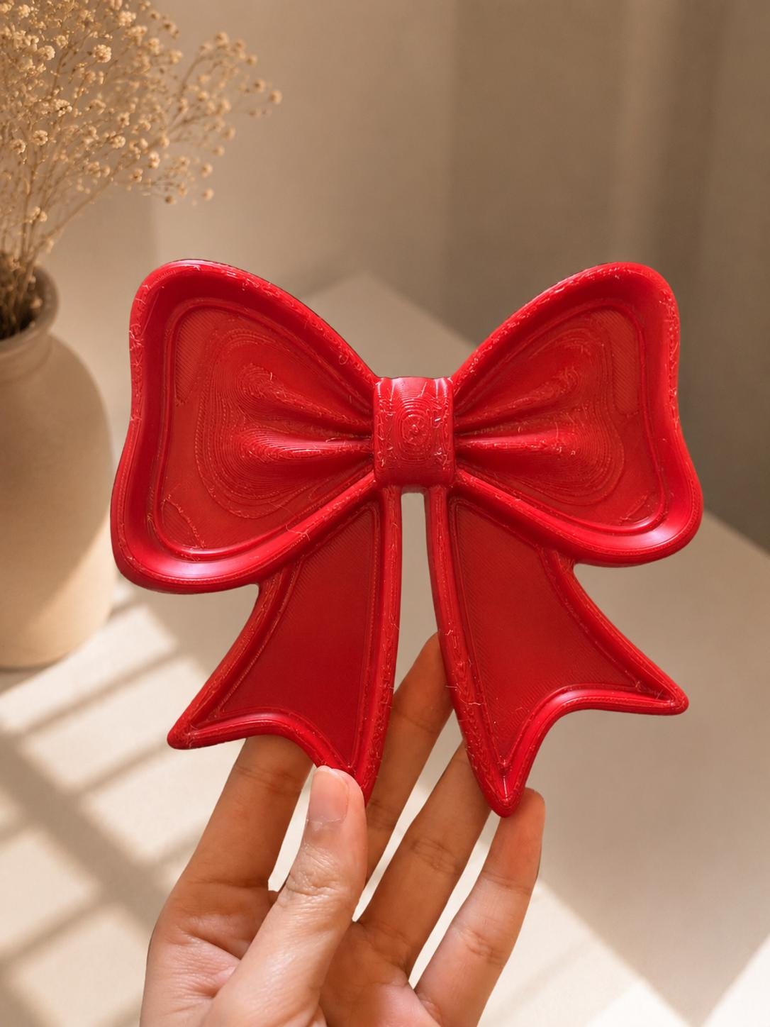 Bow Jewelry Tray | 3D Printed Coquette Ring Dish | Vanity Organizer | Ribbon Trinket Tray