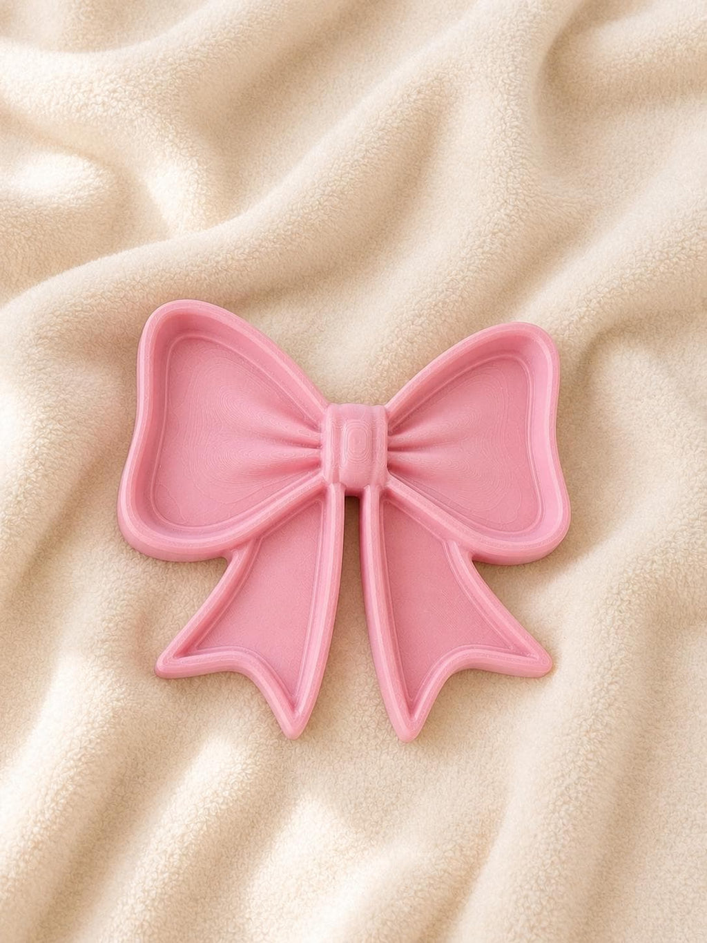 Bow Jewelry Tray | 3D Printed Coquette Ring Dish | Vanity Organizer | Ribbon Trinket Tray