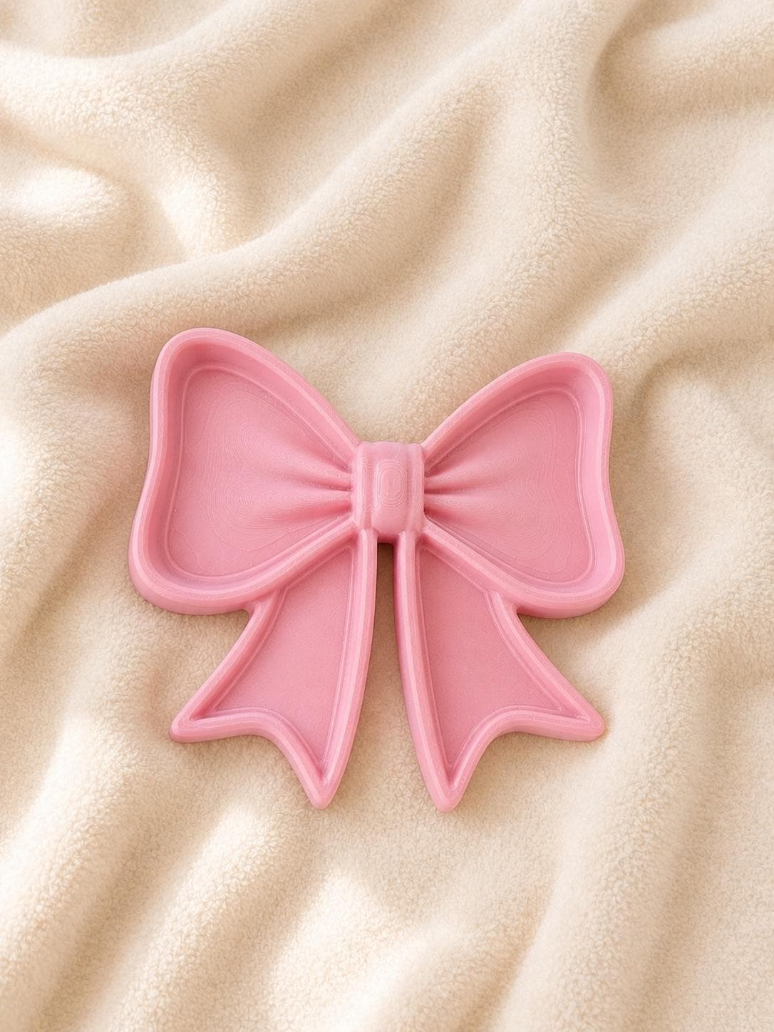 Bow Jewelry Tray | 3D Printed Coquette Ring Dish | Vanity Organizer | Ribbon Trinket Tray
