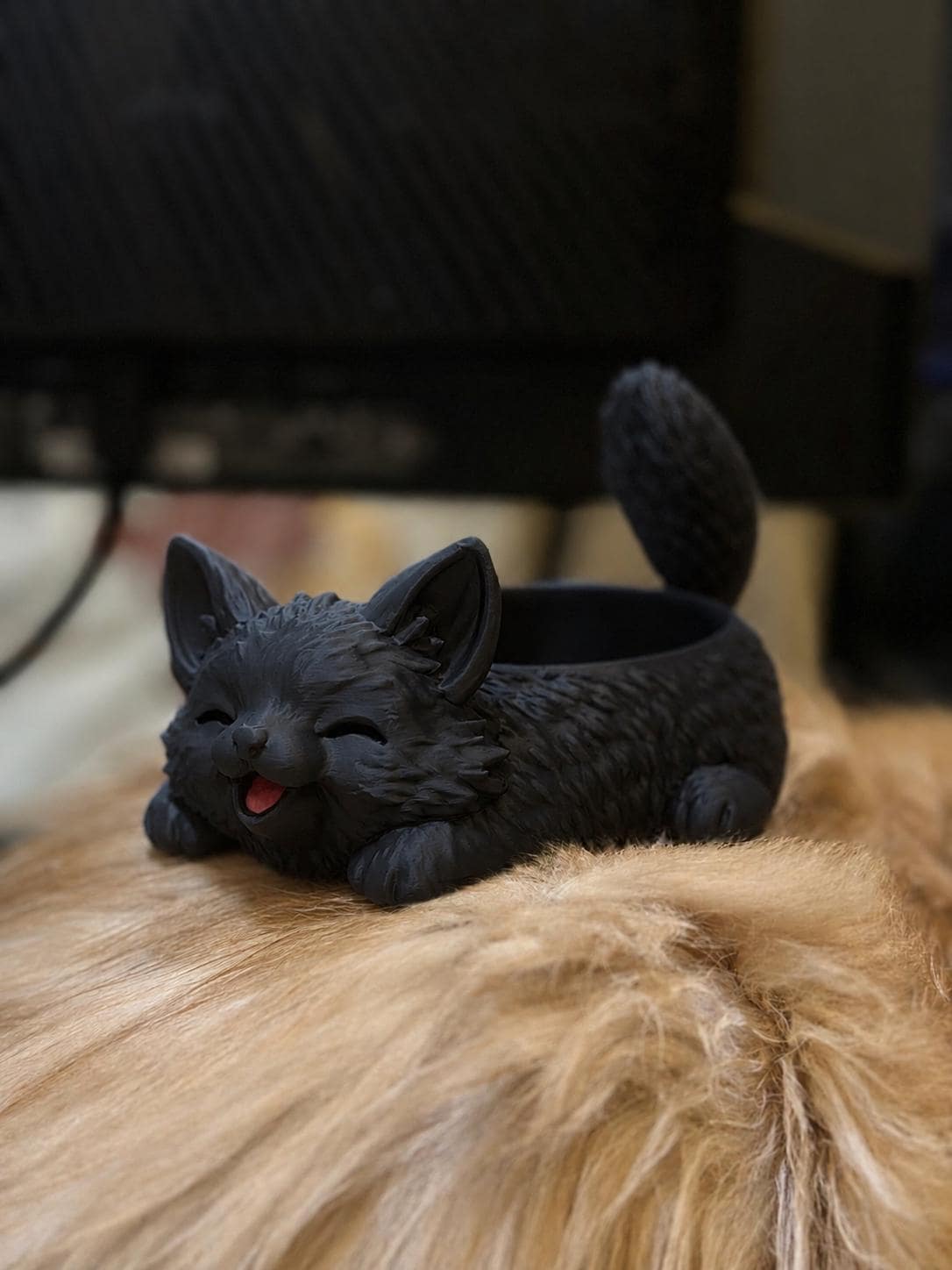 3D Printed Kitten Flower Pot, Succulent Pot, Animal Plant Holder, Cat Lover Gift, Desk Decor