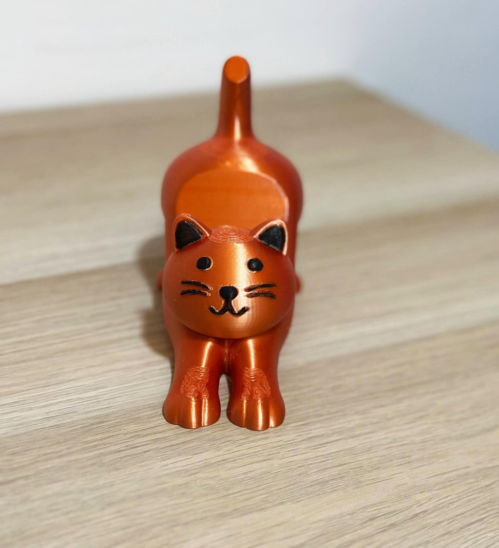 3D Printed Cat Phone Stand | Handmade Mobile Holder | Cat Lover Gift | Kawaii Office Desk Decor