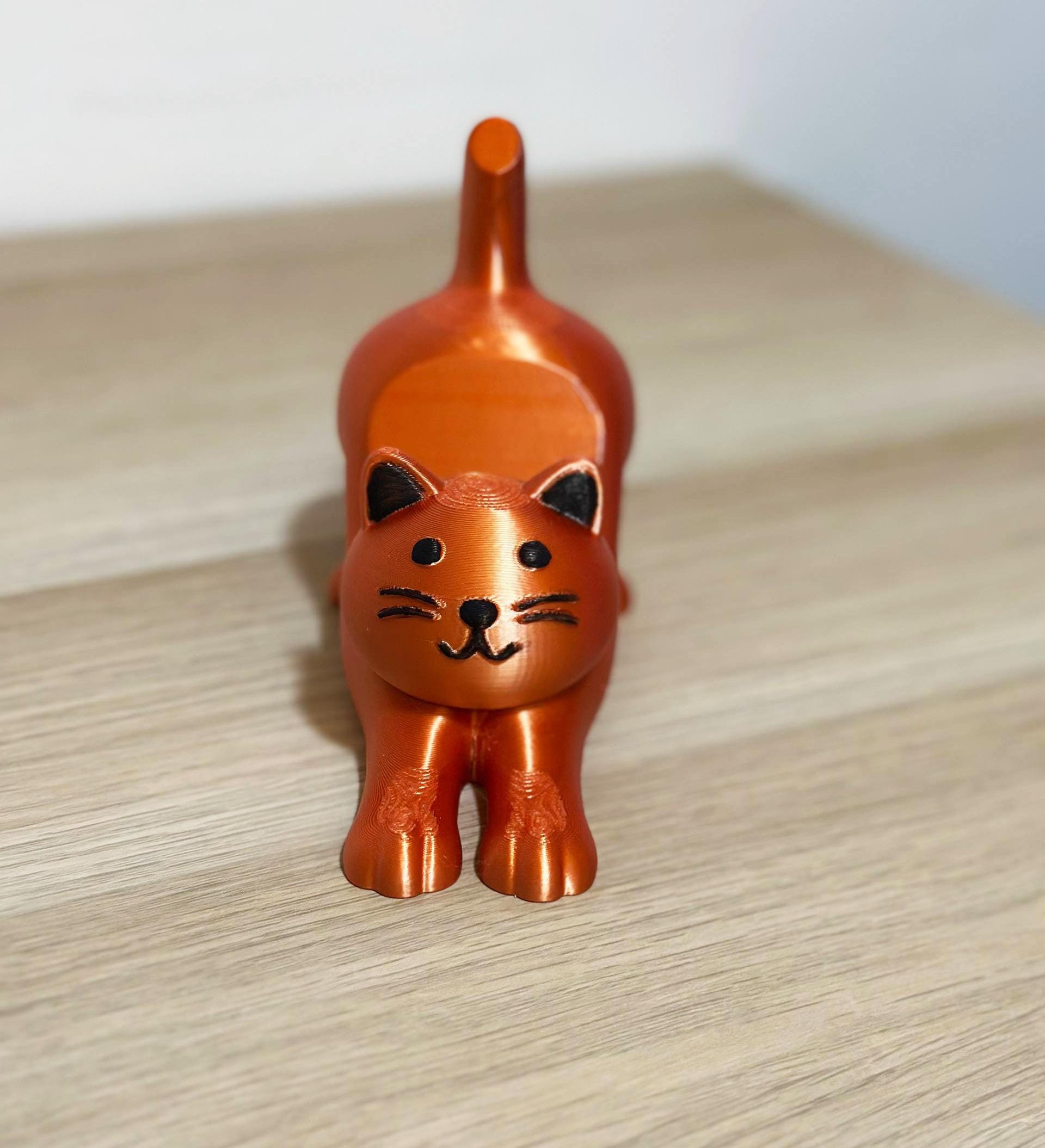 3D Printed Cat Phone Stand | Handmade Mobile Holder | Cat Lover Gift | Kawaii Office Desk Decor