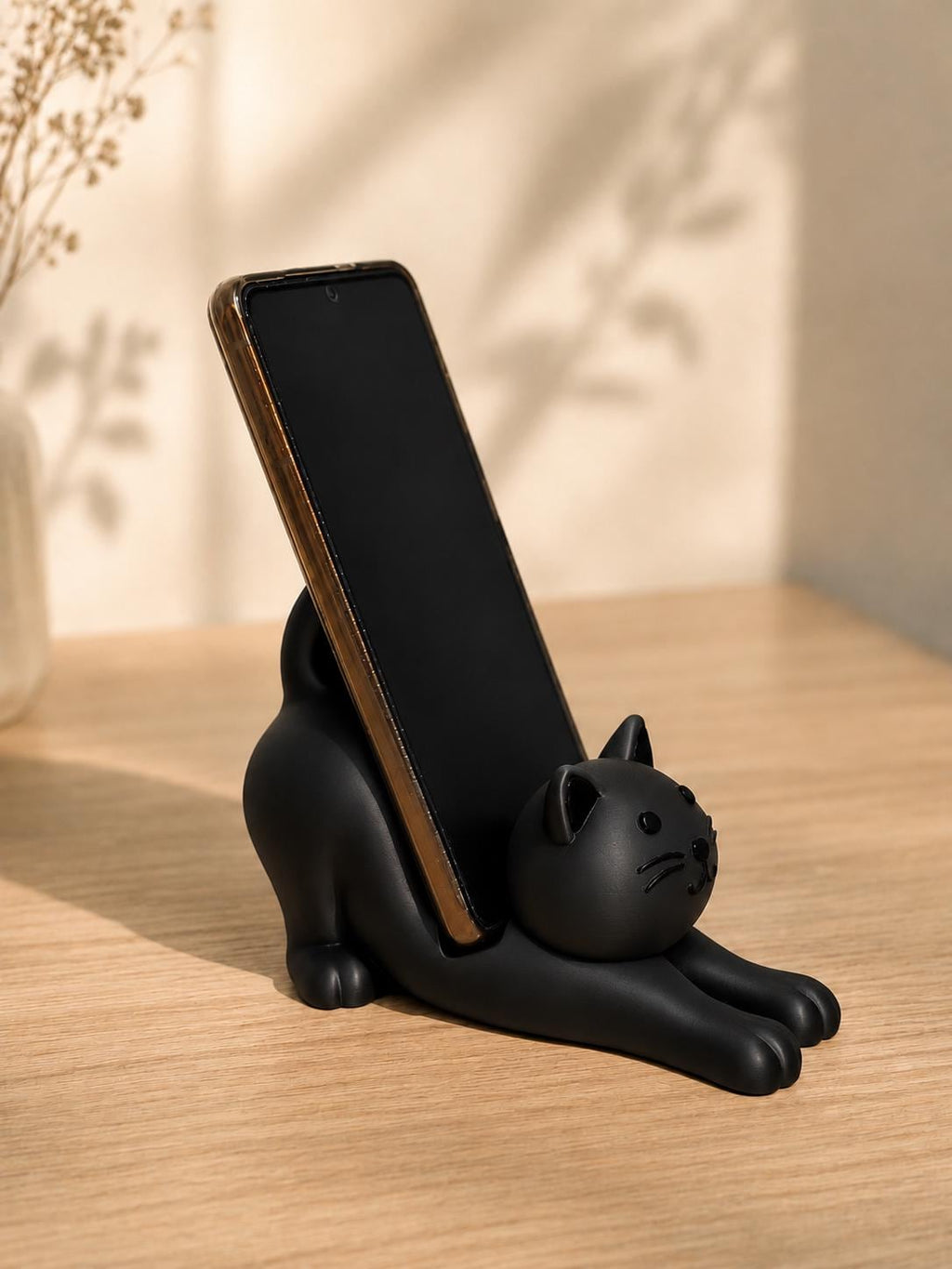 3D Printed Cat Phone Stand | Handmade Mobile Holder | Cat Lover Gift | Kawaii Office Desk Decor