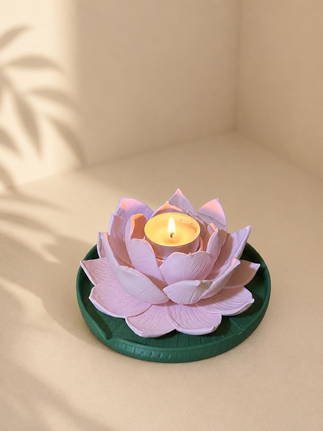 Lotus Flower Candle Holder - 3D Printed Tea Light Holder for Calm Cozy Home Decor
