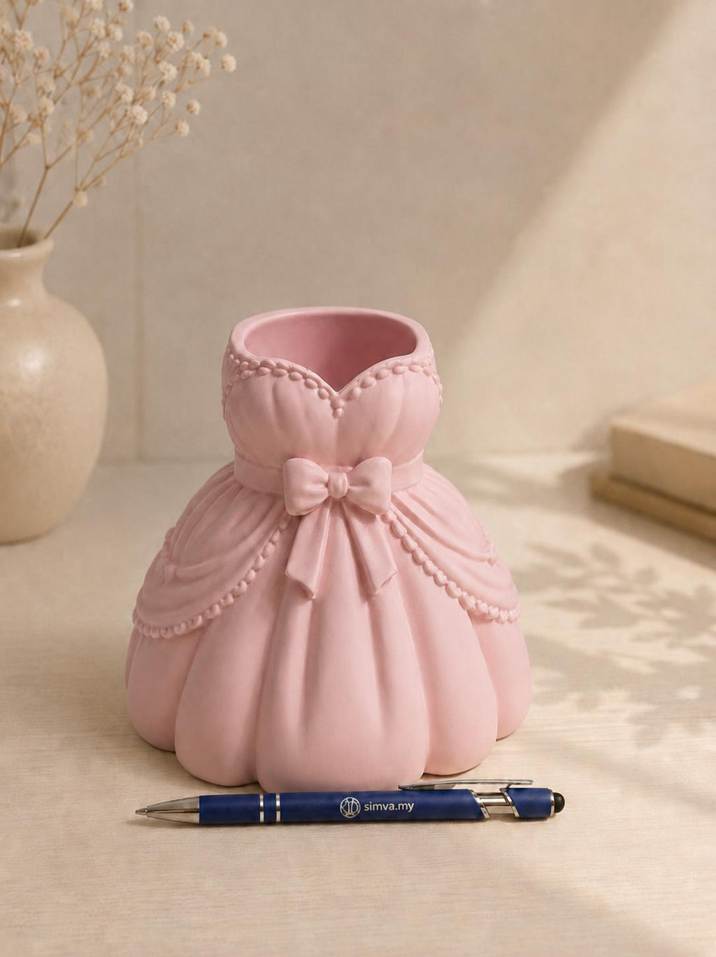 3D Printed Makeup Organizer, Coquette Makeup Brush Holder, Vanity Brush Storage, Princess Dress Pen Holder