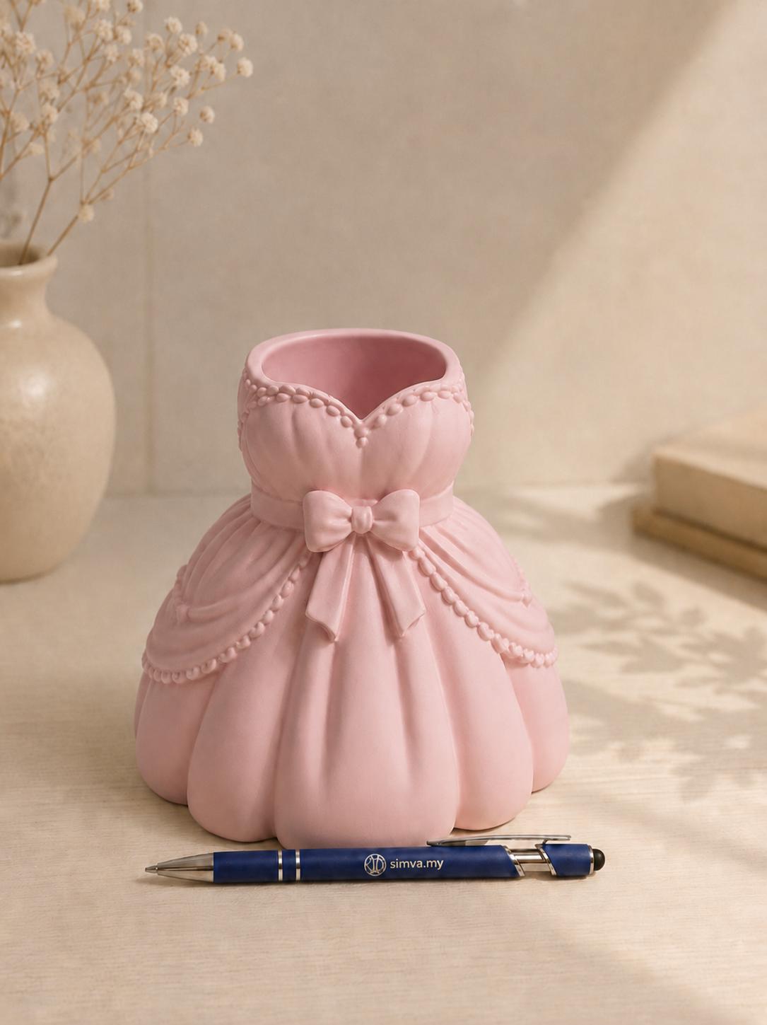 3D Printed Makeup Organizer, Coquette Makeup Brush Holder, Vanity Brush Storage, Princess Dress Pen Holder