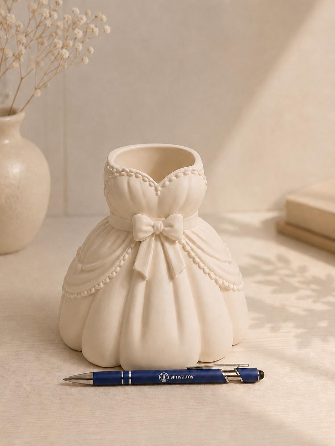 3D Printed Makeup Organizer, Coquette Makeup Brush Holder, Vanity Brush Storage, Princess Dress Pen Holder