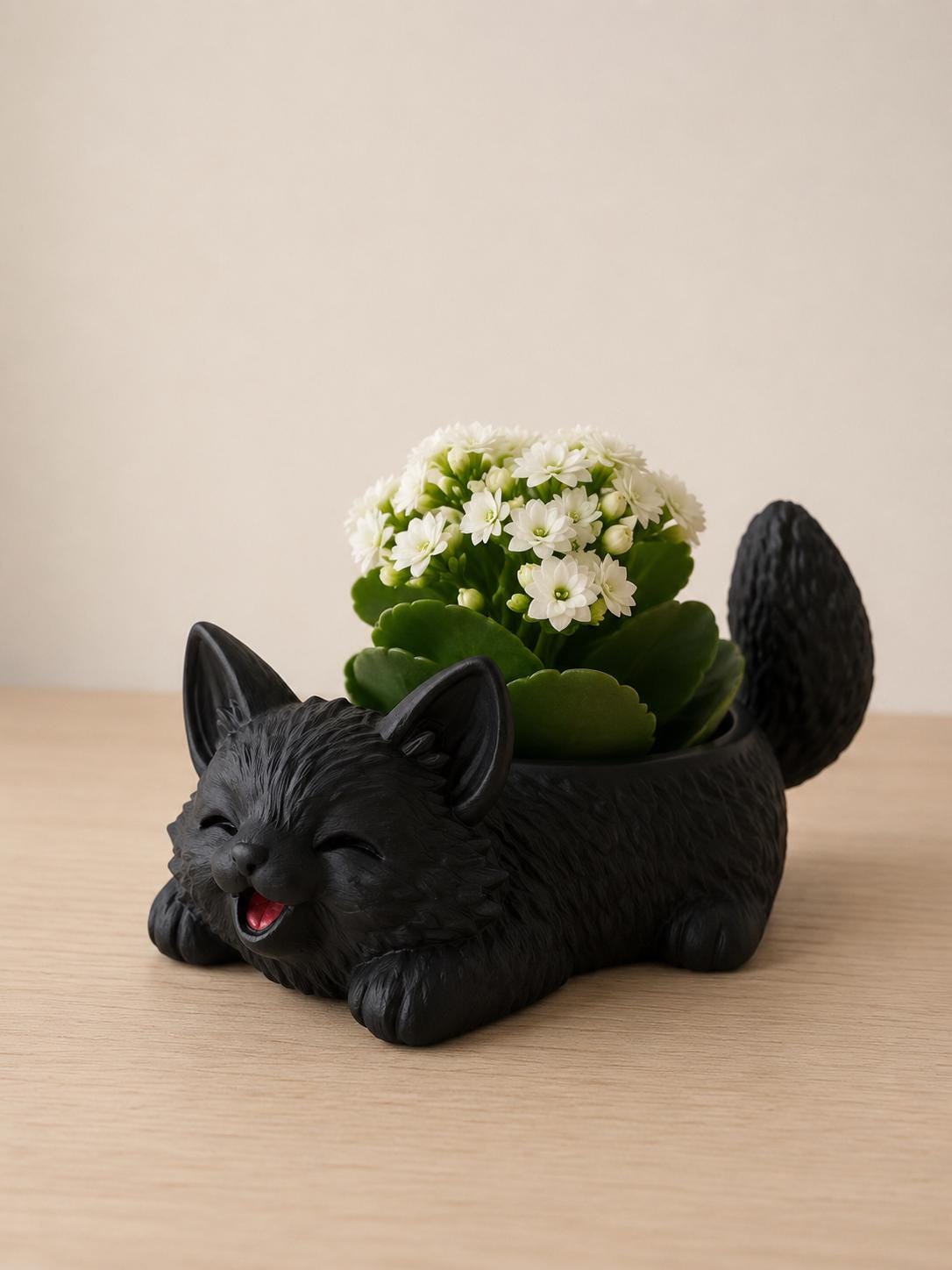 3D Printed Kitten Flower Pot, Succulent Pot, Animal Plant Holder, Cat Lover Gift, Desk Decor