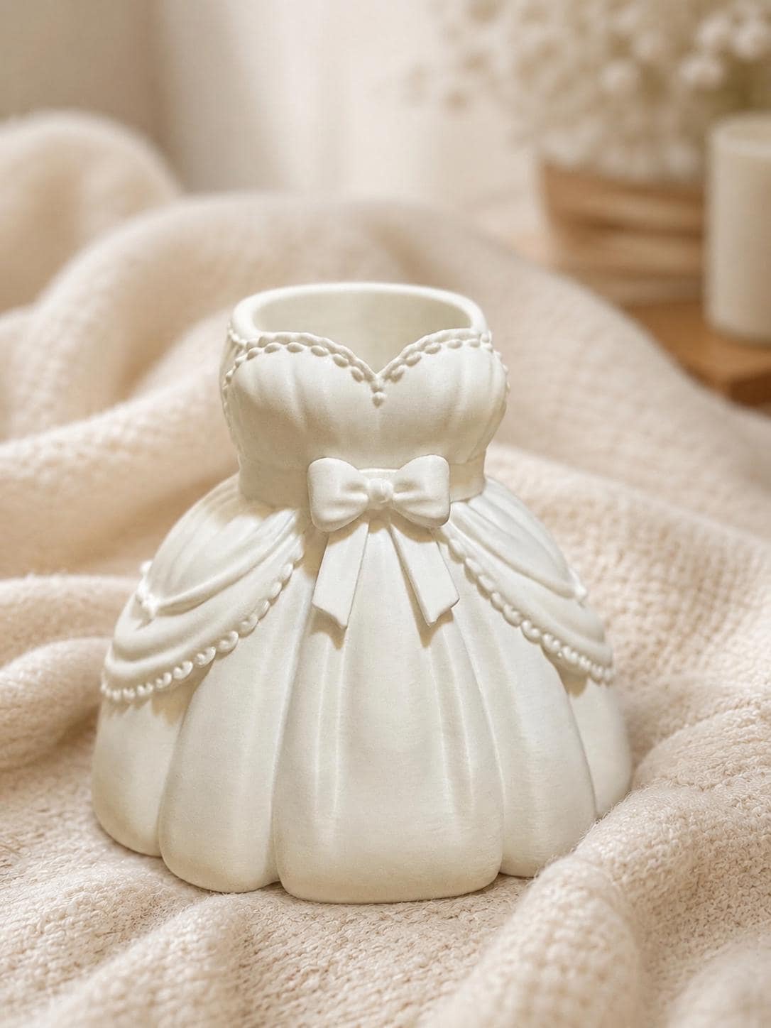 3D Printed Makeup Organizer, Coquette Makeup Brush Holder, Vanity Brush Storage, Princess Dress Pen Holder