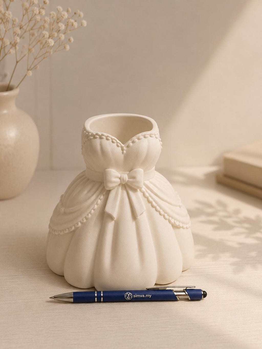3D Printed Makeup Organizer, Coquette Makeup Brush Holder, Vanity Brush Storage, Princess Dress Pen Holder