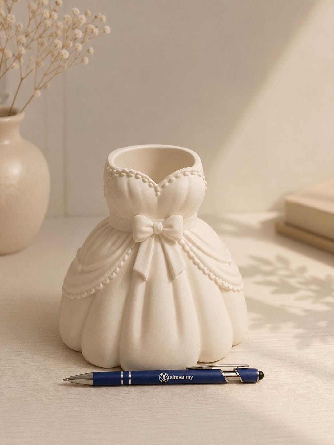 3D Printed Makeup Organizer, Coquette Makeup Brush Holder, Vanity Brush Storage, Princess Dress Pen Holder