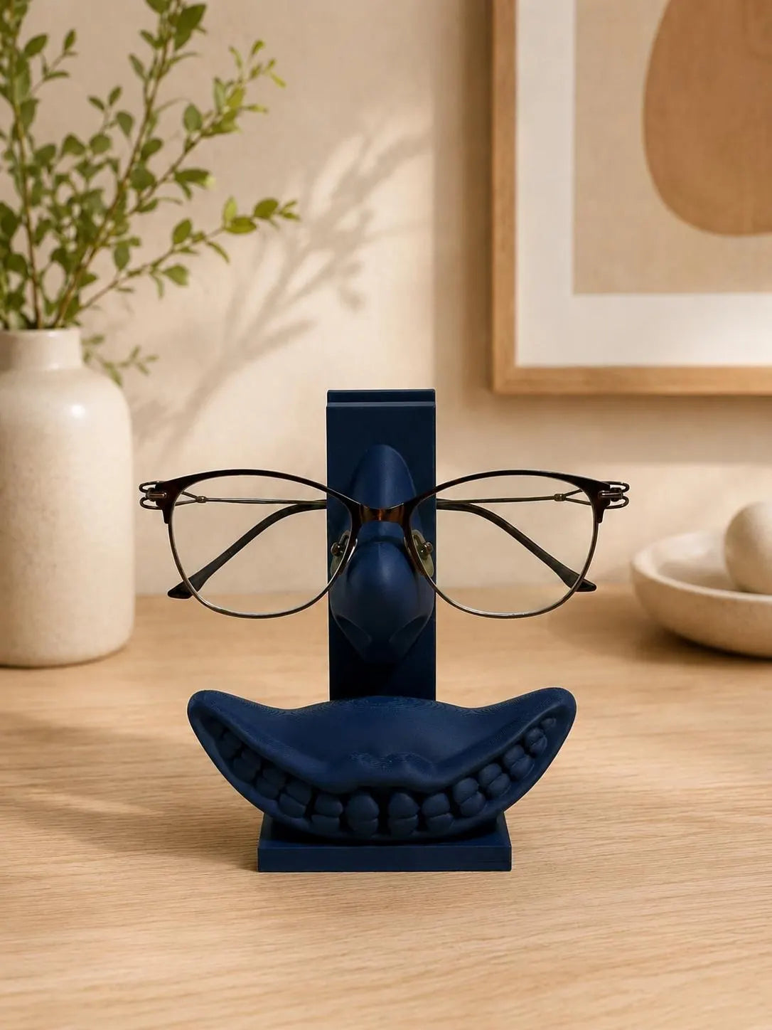 Funny Eyeglasses Holder Stand, 3D Printed Face Glasses Display, Quirky Desk Decor, Sunglasses Holder, Gift for Glasses Wearer