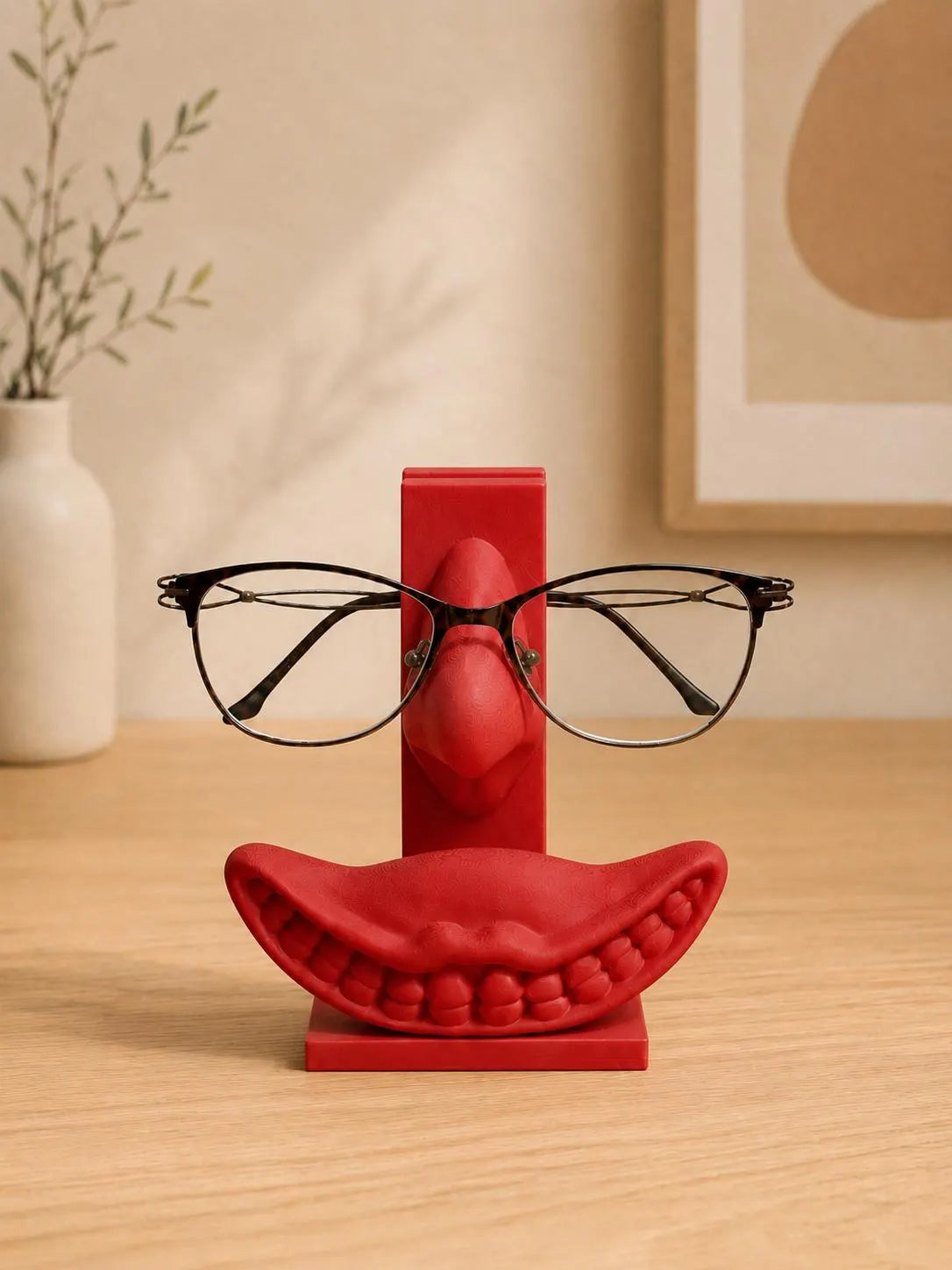 Funny Eyeglasses Holder Stand, 3D Printed Face Glasses Display, Quirky Desk Decor, Sunglasses Holder, Gift for Glasses Wearer