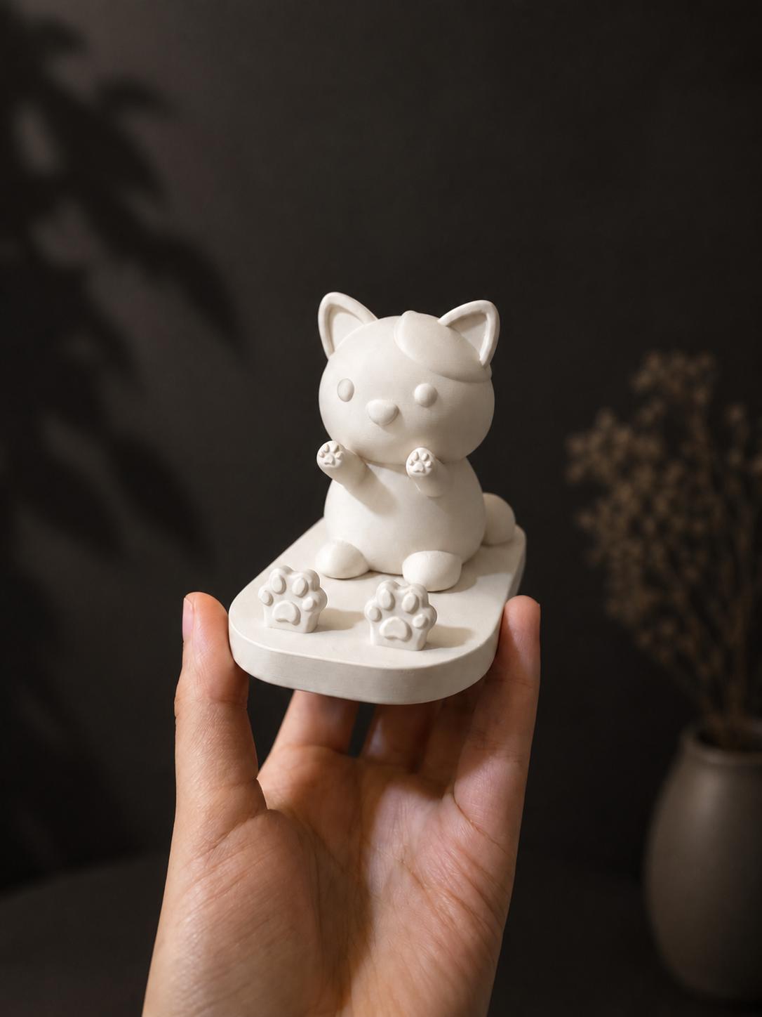 3D Printed Cat Mobile Holder, Tablet Stand,Handmade Desk Accessory, Cat Lover Gift, Kawaii Phone Holder for Desk
