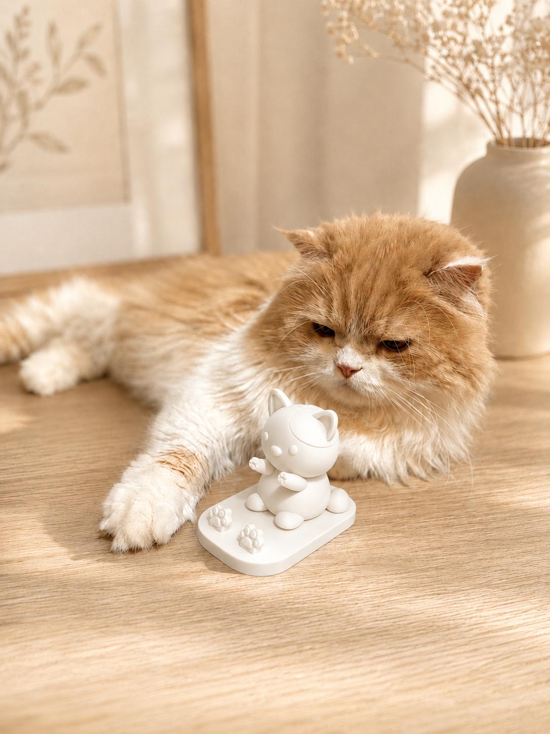 3D Printed Cat Mobile Holder, Tablet Stand,Handmade Desk Accessory, Cat Lover Gift, Kawaii Phone Holder for Desk