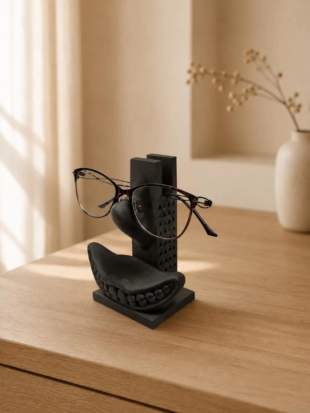 Funny Eyeglasses Holder Stand, 3D Printed Face Glasses Display, Quirky Desk Decor, Sunglasses Holder, Gift for Glasses Wearer