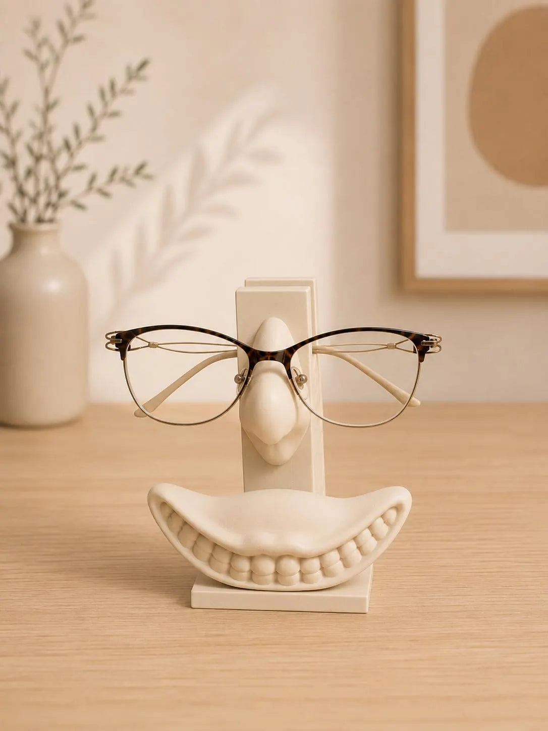 Funny Eyeglasses Holder Stand, 3D Printed Face Glasses Display, Quirky Desk Decor, Sunglasses Holder, Gift for Glasses Wearer