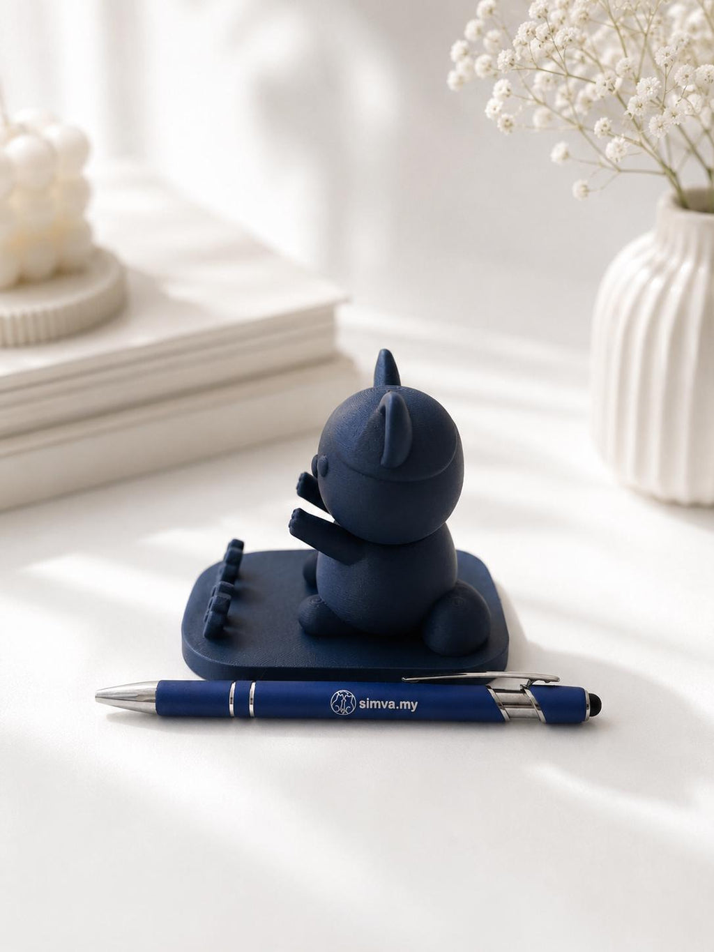 3D Printed Cat Mobile Holder, Tablet Stand,Handmade Desk Accessory, Cat Lover Gift, Kawaii Phone Holder for Desk